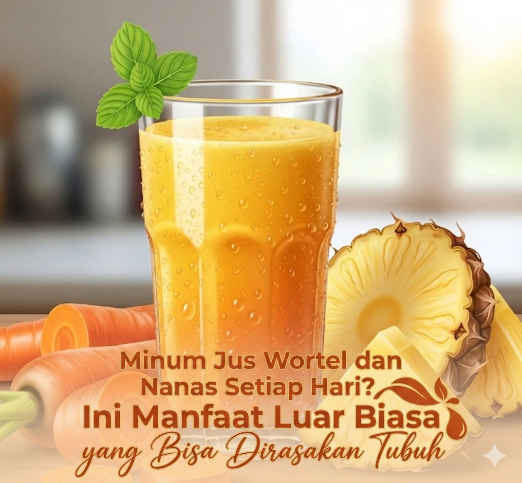 Minum Jus Wortel dan Nanas Setiap Hari? Ini Manfaat Luar Biasa yang Bisa Dirasakan Tubuh