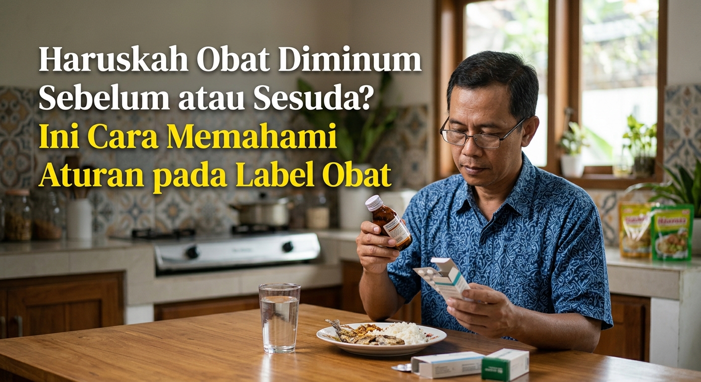 Haruskah Obat Diminum Sebelum atau Sesudah Makan? Ini Cara Memahami Aturan pada Label Obat